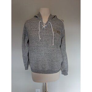 Victorias Secret PINK Sequin Rose Hoodie Sweatshirt Size M Bling Y2K Vintage